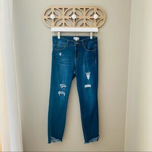 Altar'd State Ankle Denim Jeans Blue Sz 27